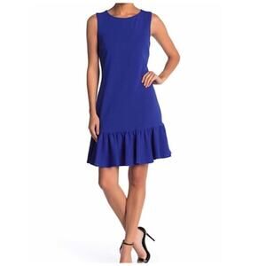 NWT Betsey Johnson Women's 10 Blue Scuba Crepe Mini Dress GorpCore OfficeSiren
